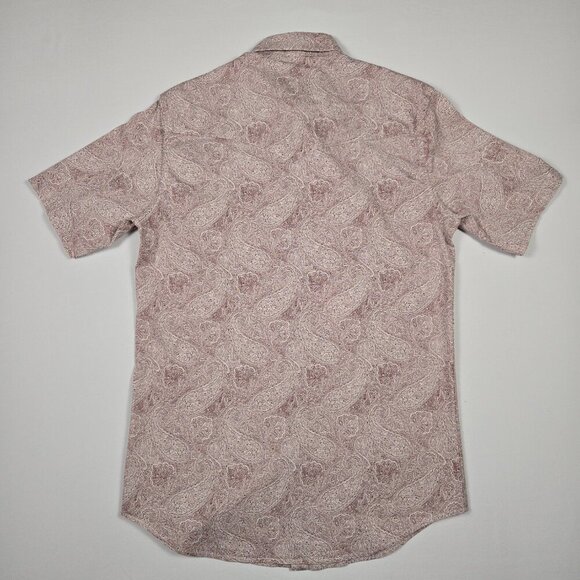 Rafter C Mens Medium Pearl Snap Cowboy Shirt Paisley ProFlex 45 Western Top - Picture 4 of 11
